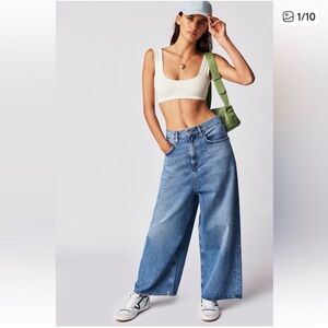 Agolde Valeria Blue Jeans Drop Crotch Baggy Jean Oversized 28 Wide Legs